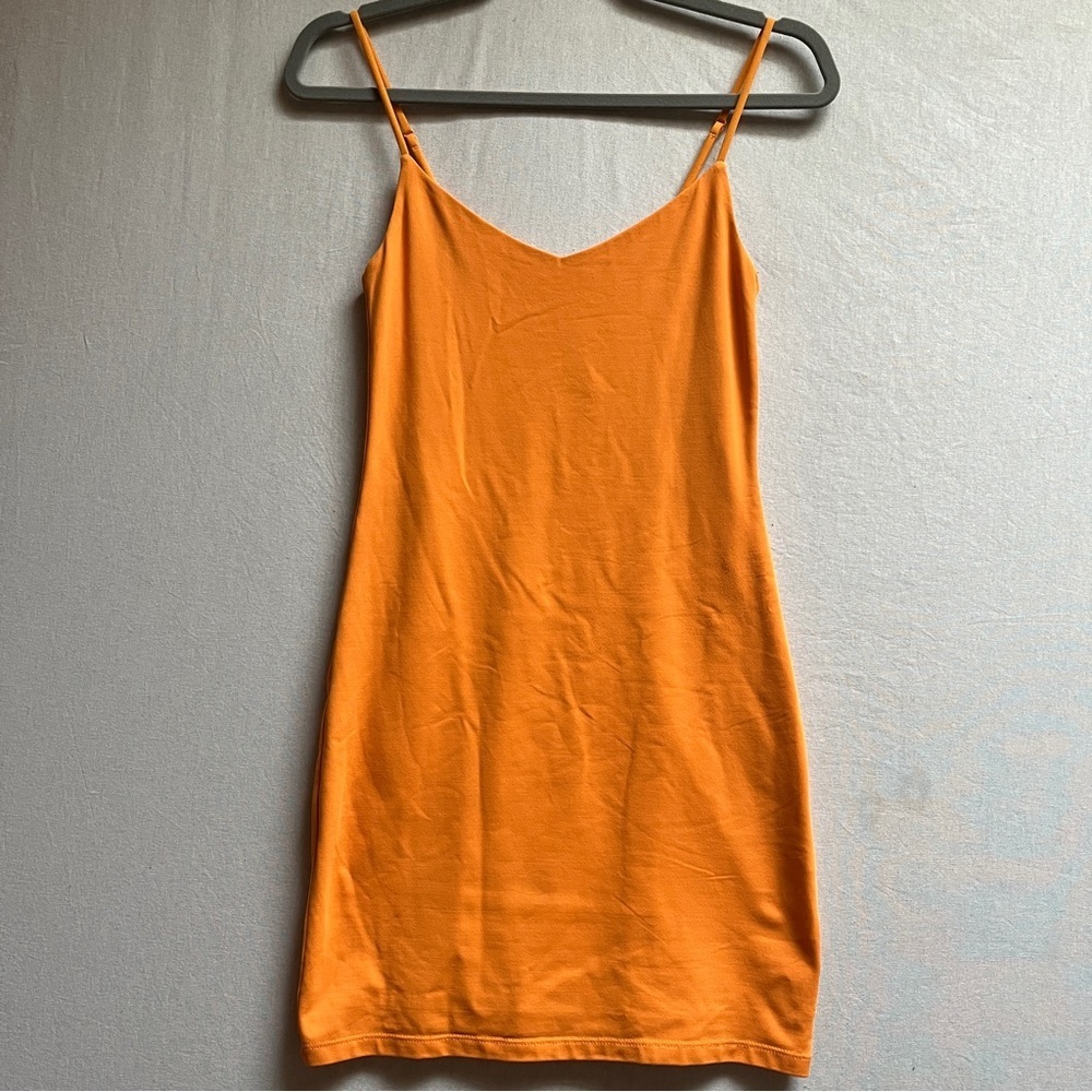 Babaton Aritzia Spence Contour Slip Cami Dress Orange S